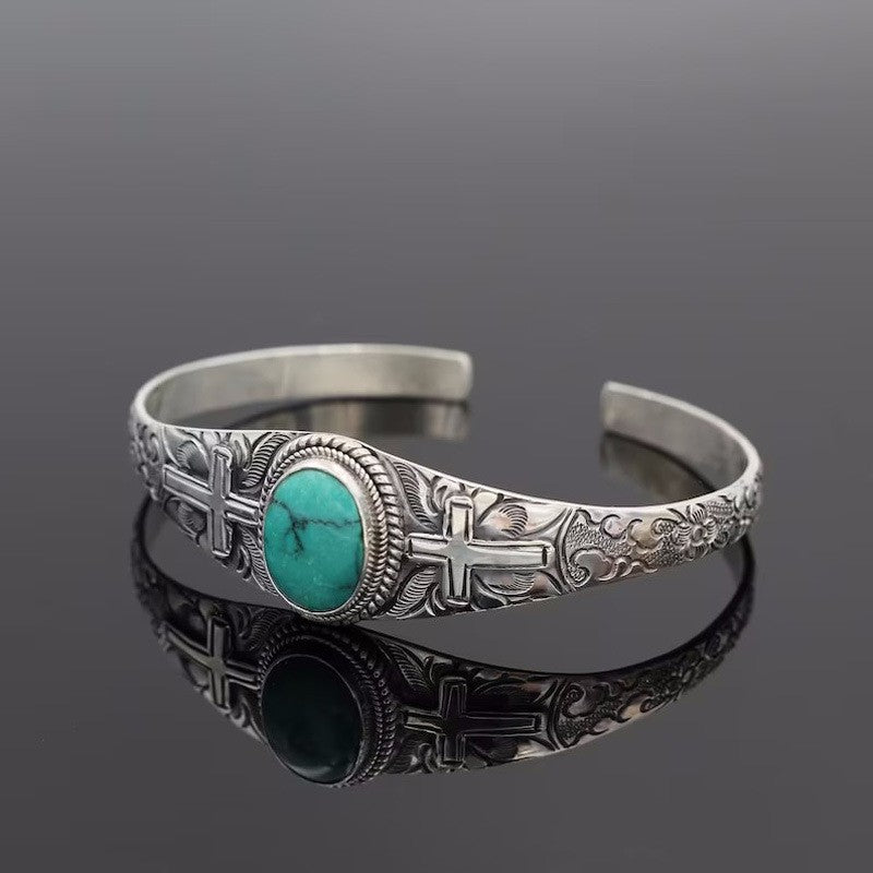Faux Turquoise Cuff Bracelet