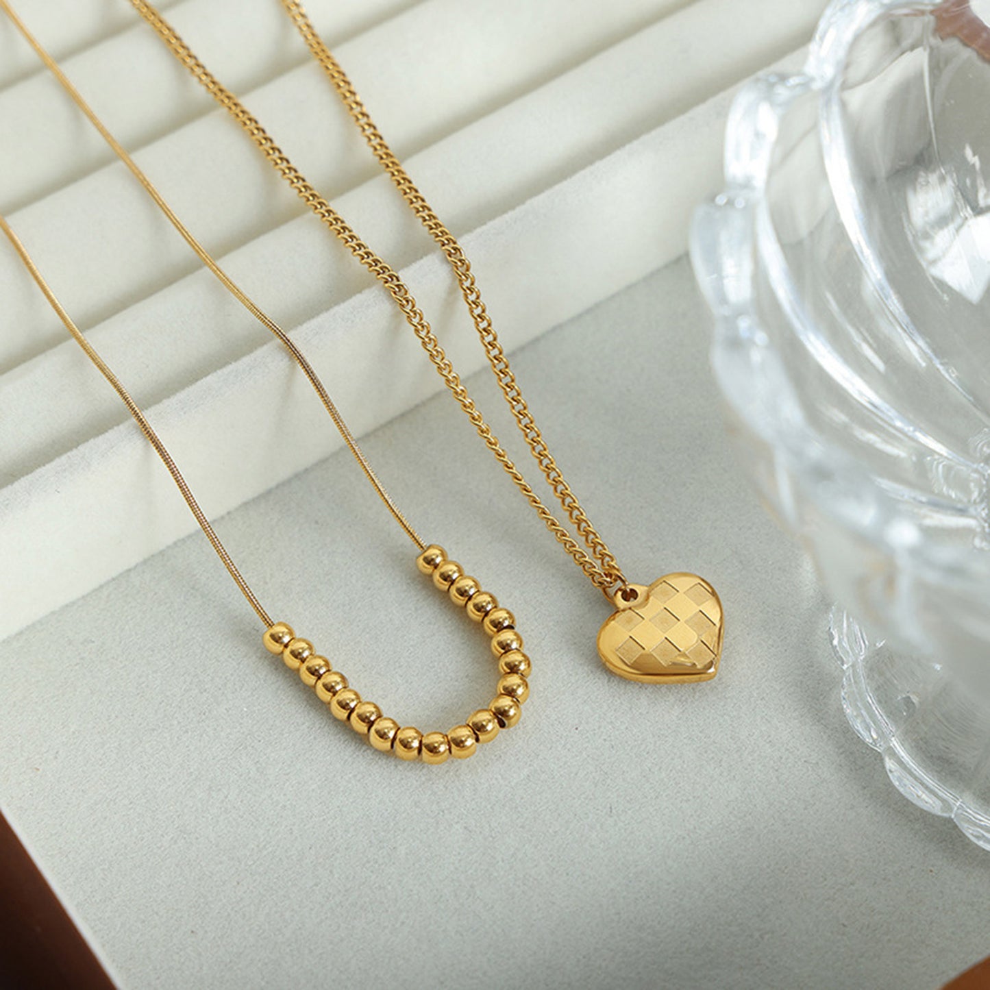 Heart Pendant Double-Layer Fashion Necklace