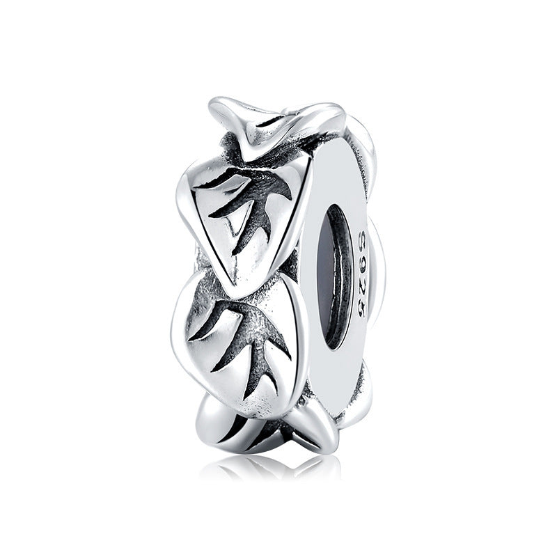 925 Sterling Silver Floral Spacer Beads with Crystals