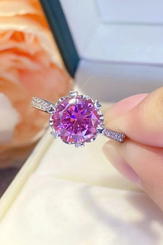Blushing Brooke 2K Moissanite 925 Sterling Silver with Platinum Plating