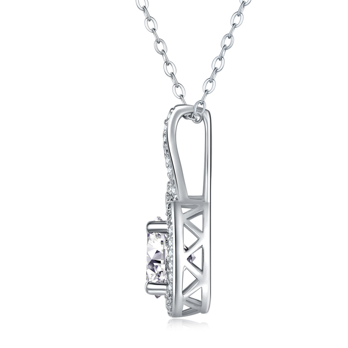 Radiant Silhouette 2K Moissanite Necklace