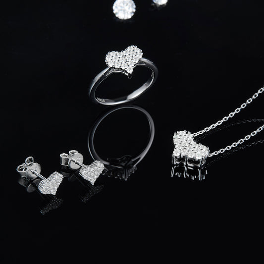 The Sweetheart Earrings Moissanite 925 Sterling Silver