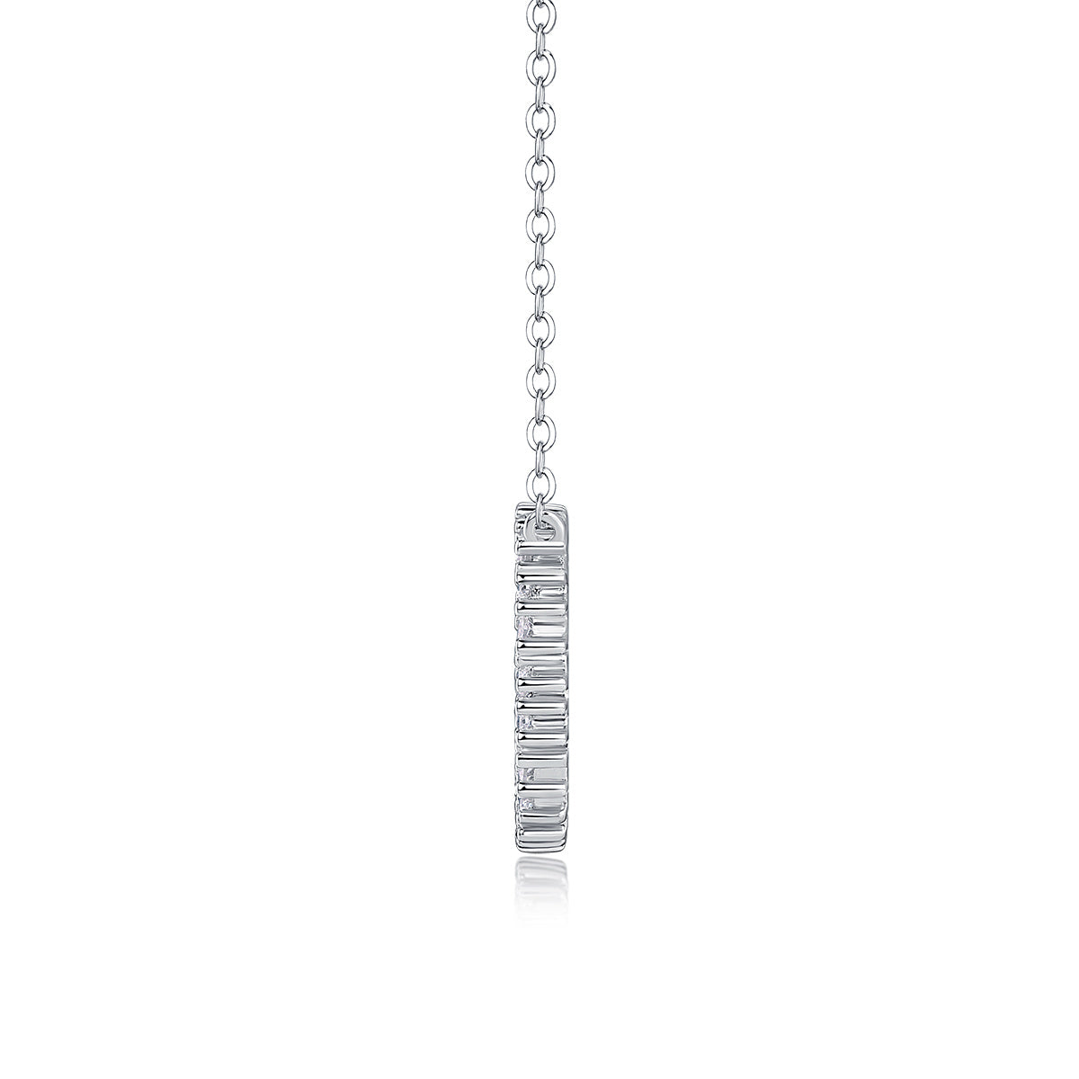 Lyrical Halo Moissanite Pendant Necklace