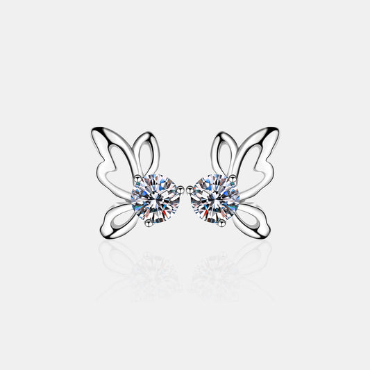 Fly High Butterfly Earrings in 925 Sterling Silver
