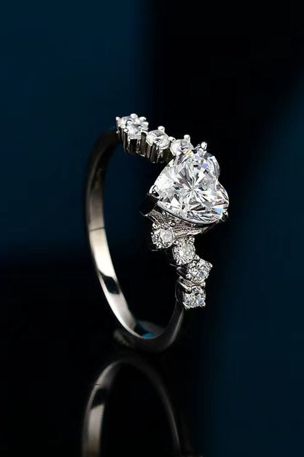 Heart Harmony Moissanite 925 Sterling Silver Ring