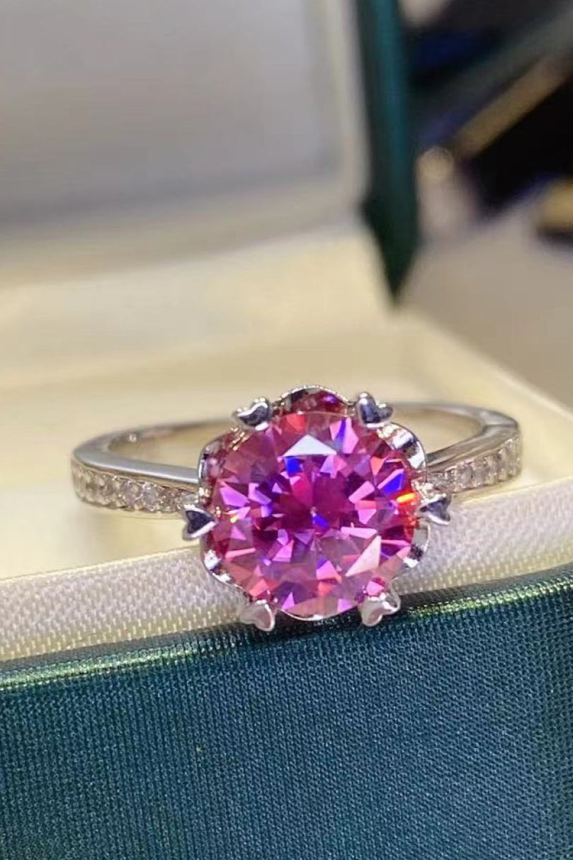 Blushing Brooke 2K Moissanite 925 Sterling Silver with Platinum Plating