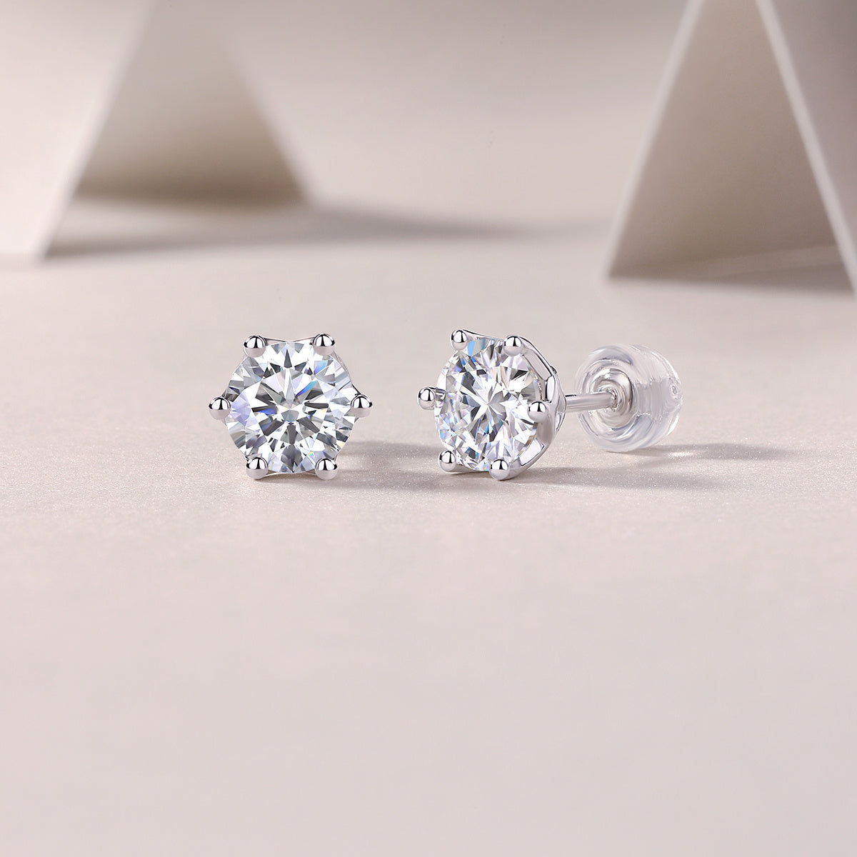 Bella Bloom Moissanite Stud Earrings