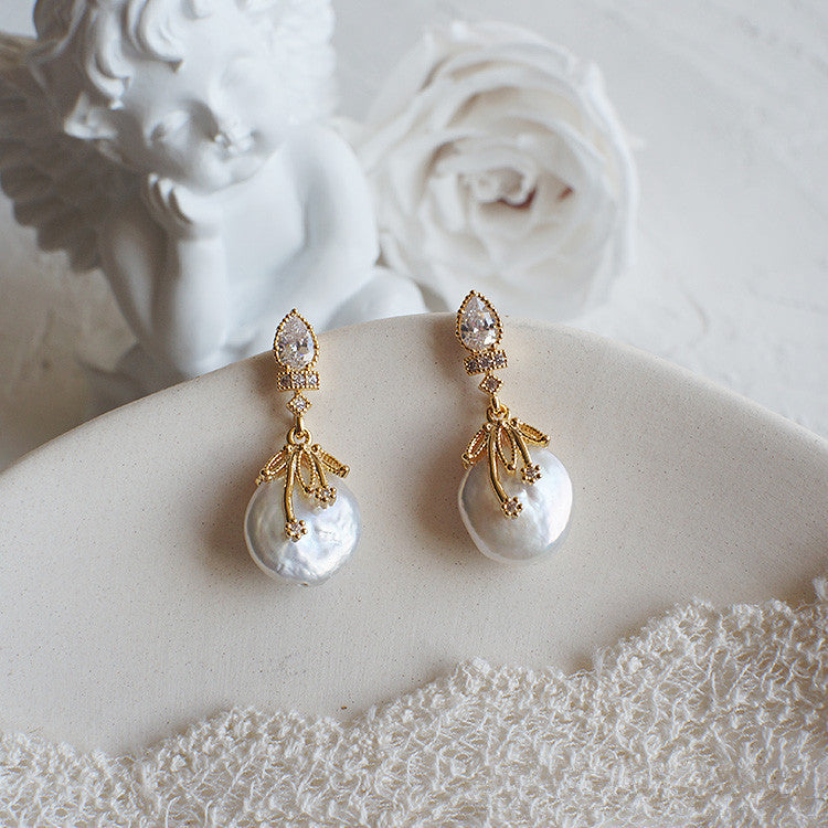 Baroque Authentic Freshwater Pearl Earrings