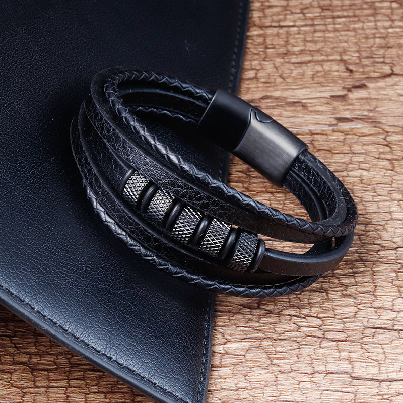 Multi-layer Leather Cord Bracelet