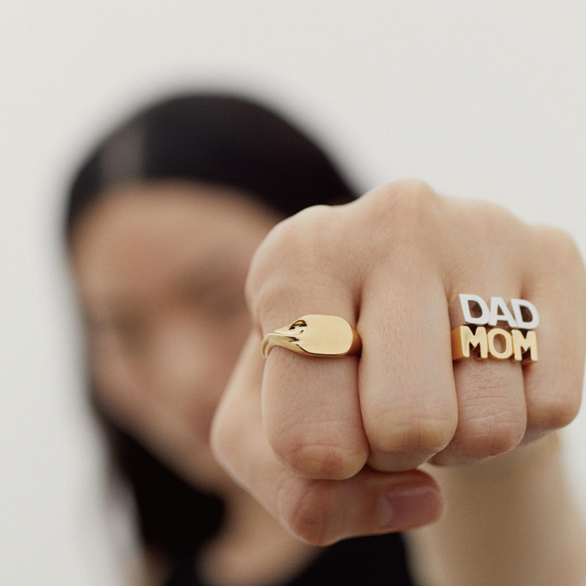 Mom Adjustable Open Ring