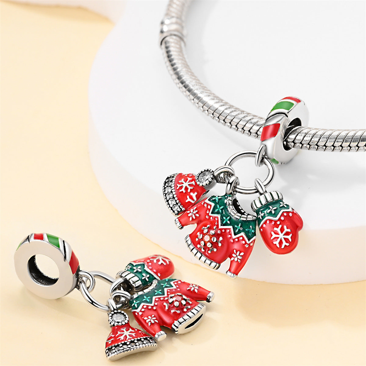 Holiday Cheer Charms 925 Silver European Style