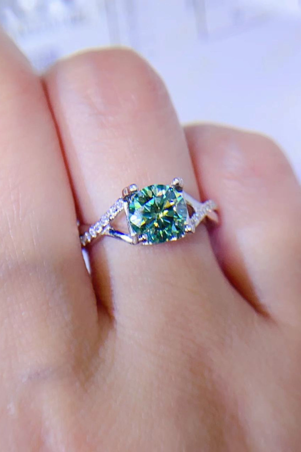 Mint to Be Moissanite Ring