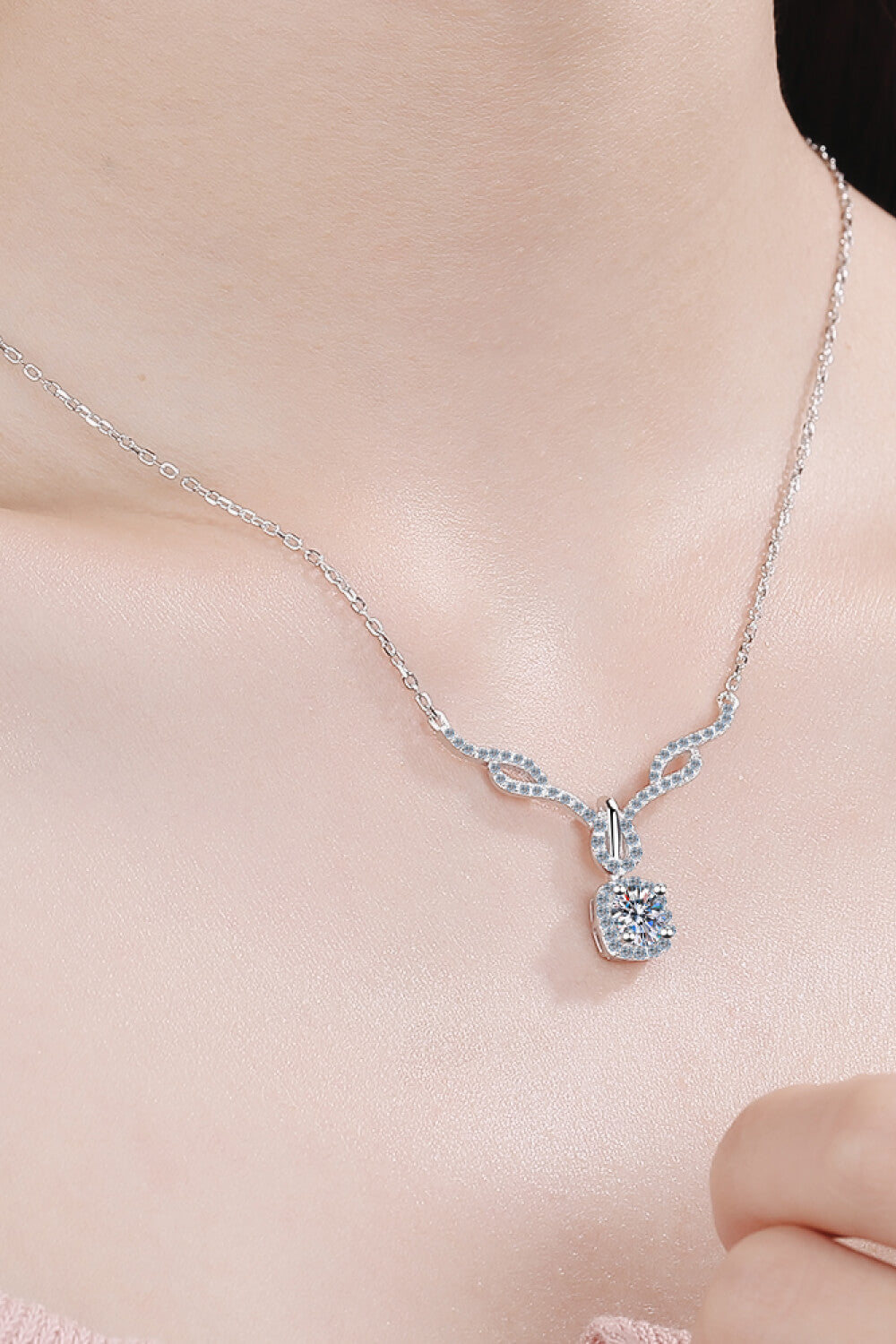 Artisan Allure Formal Moissanite Necklace