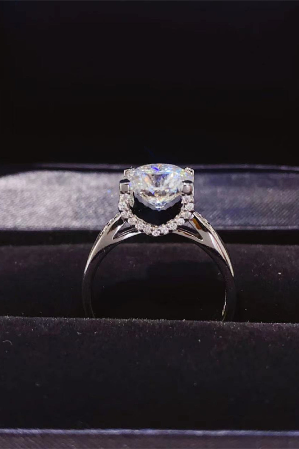 Brilliant Halo Moissanite Ring