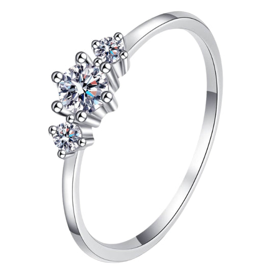 Moissanite Promise Ring in 925 Sterling Silver