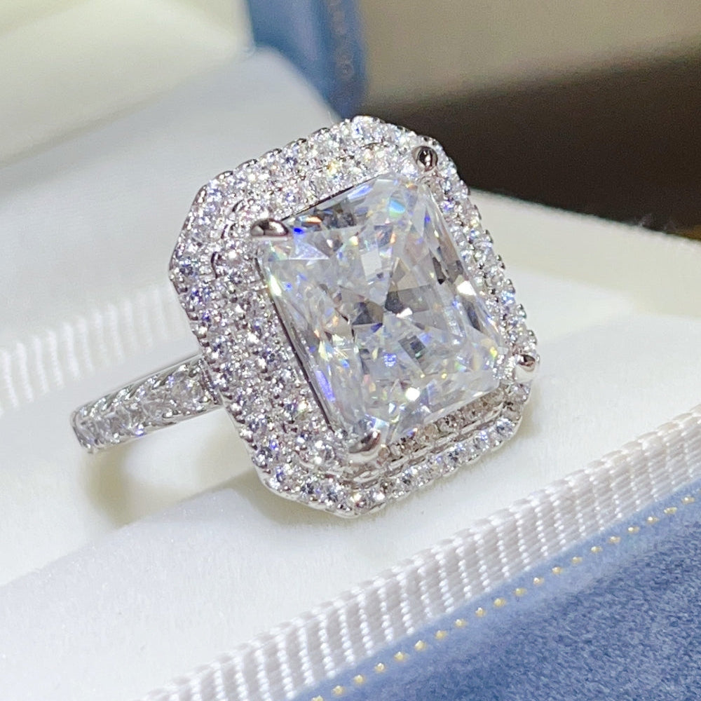 Cubic Dazzle 2 Carat Moissanite 925 Sterling Silver Ring