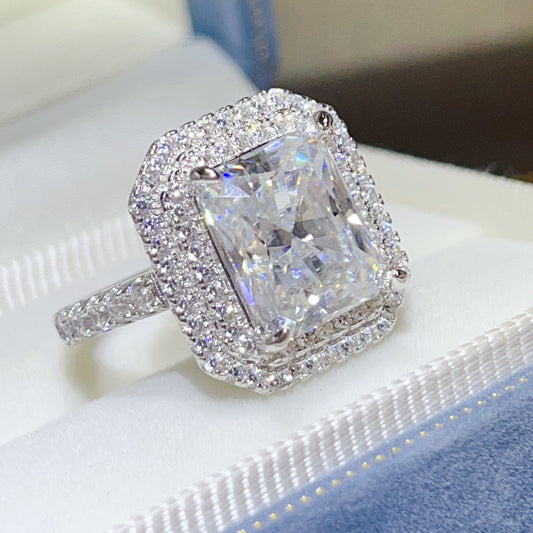 Cubic Dazzle 2 Carat Moissanite 925 Sterling Silver Ring