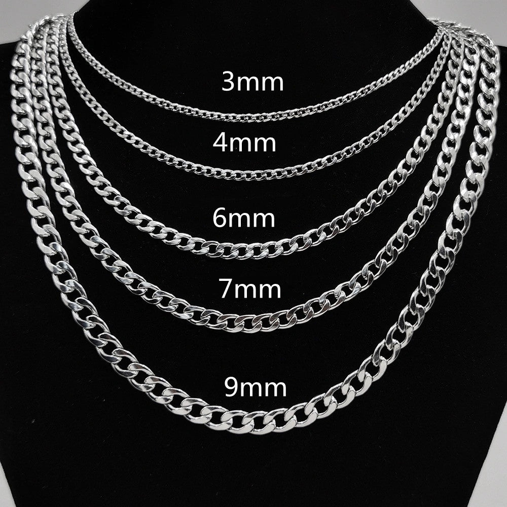 Classic Cuban Link Titanium Steel Necklace