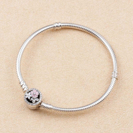 925 Sterling Silver Magnolia Snake Bone Base Chain