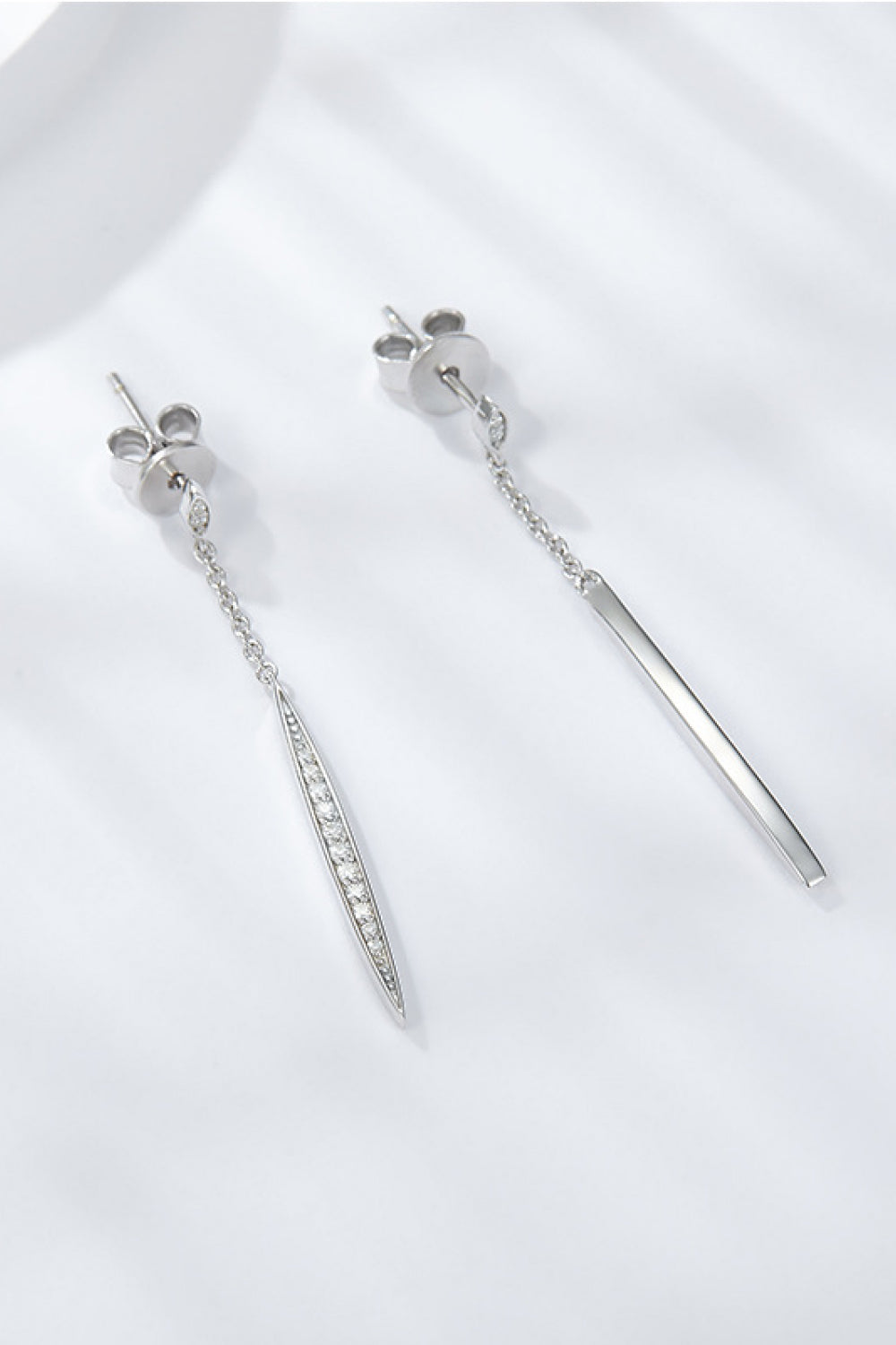 Dramatic Drop Moissanite 925 Sterling Silver Earrings