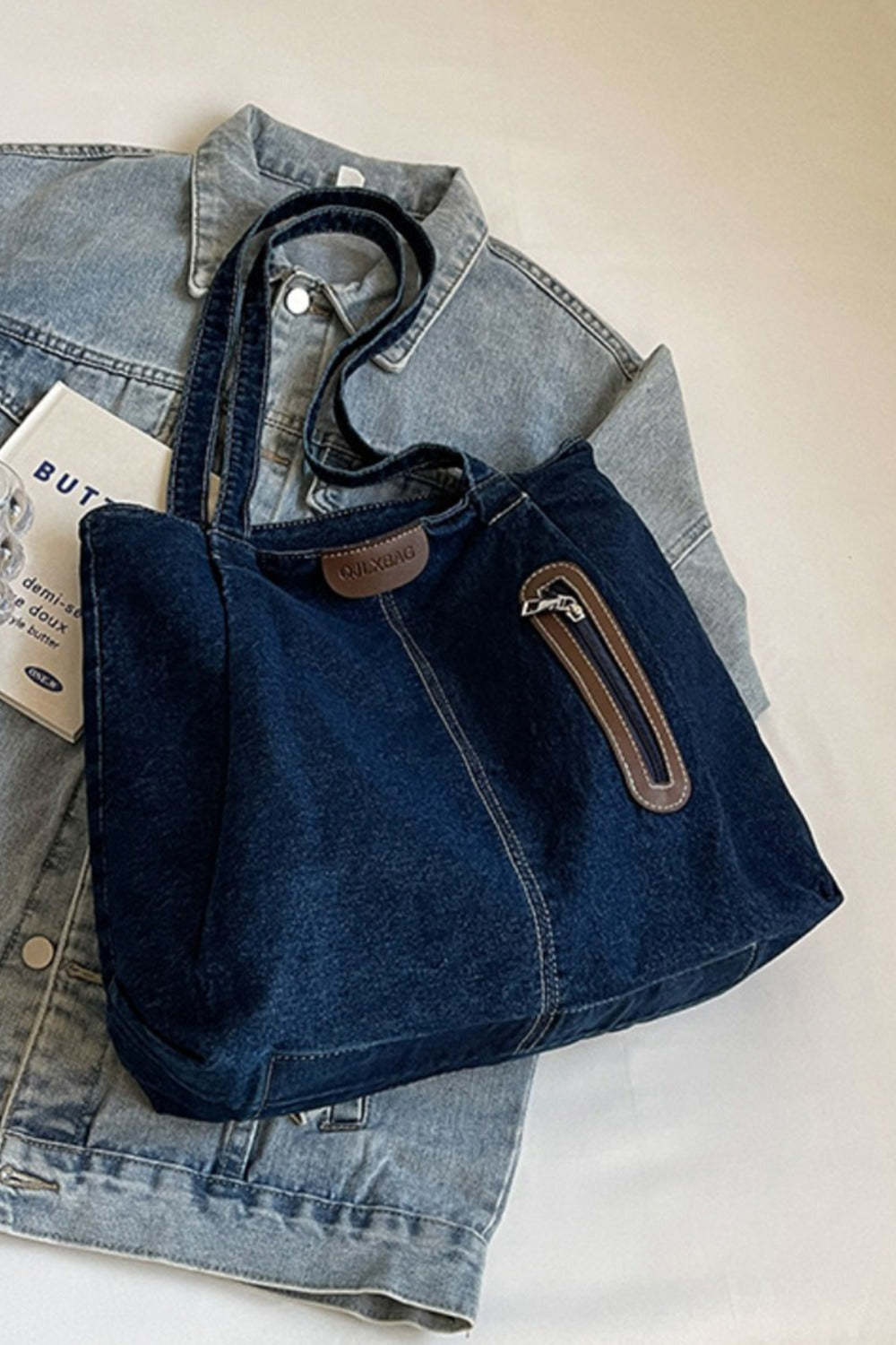 Everyday Denim Tote Bag