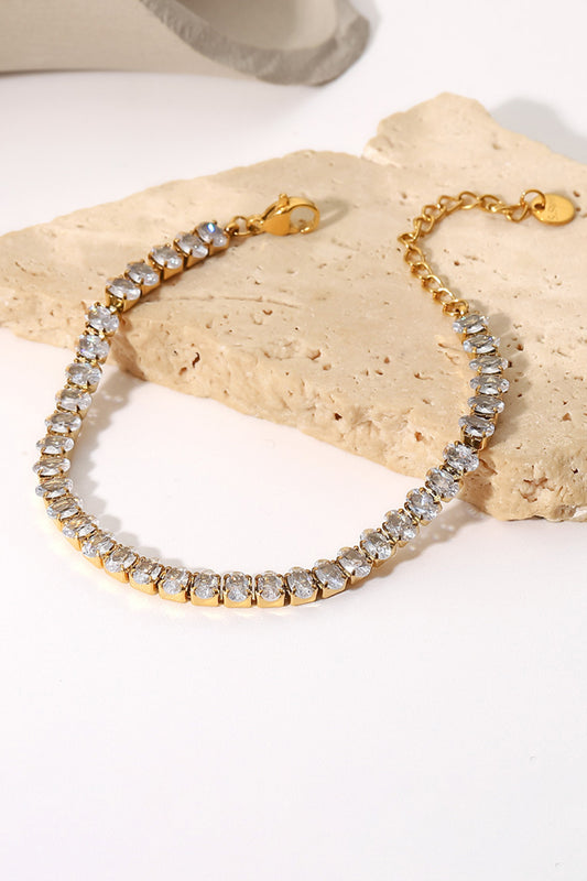18K Gold Plated Bracelet Zircon  Tennis Bracelet