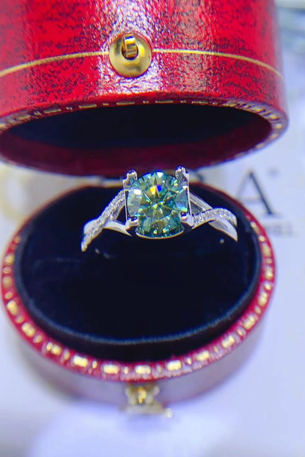 Mint to Be Moissanite Ring