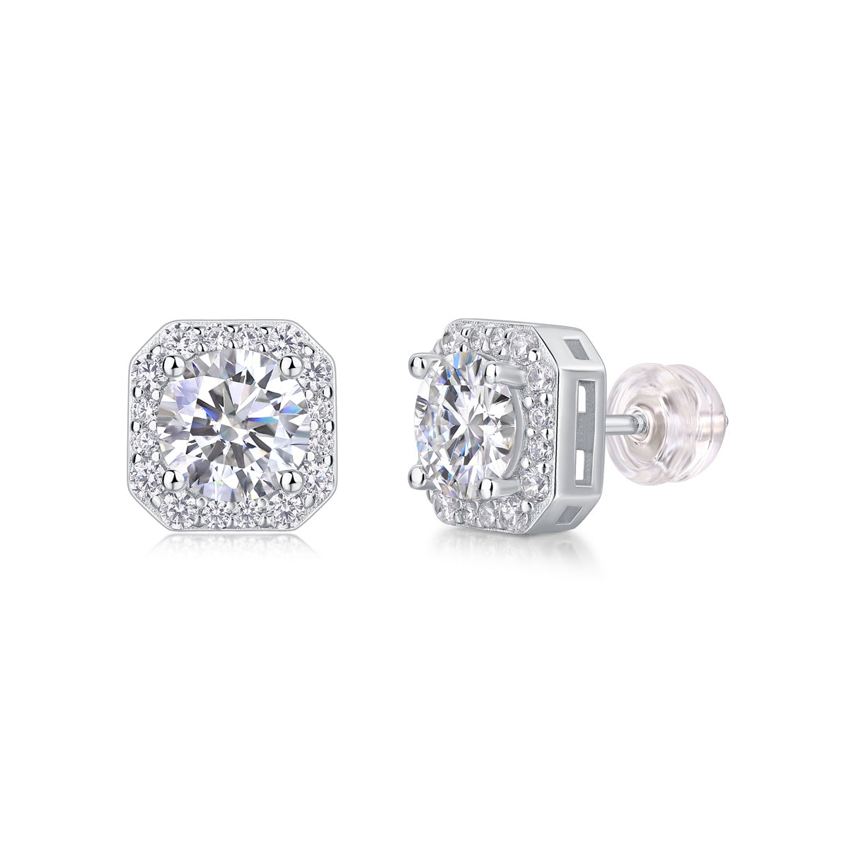 Center Stage Moissanite Stud Earrings