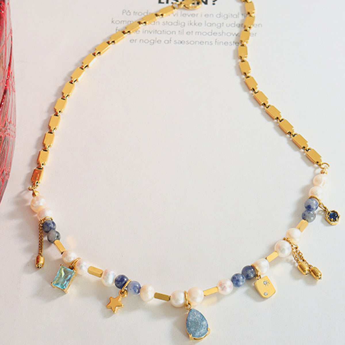 Charmed 18K Gold-Plated Beaded Necklace