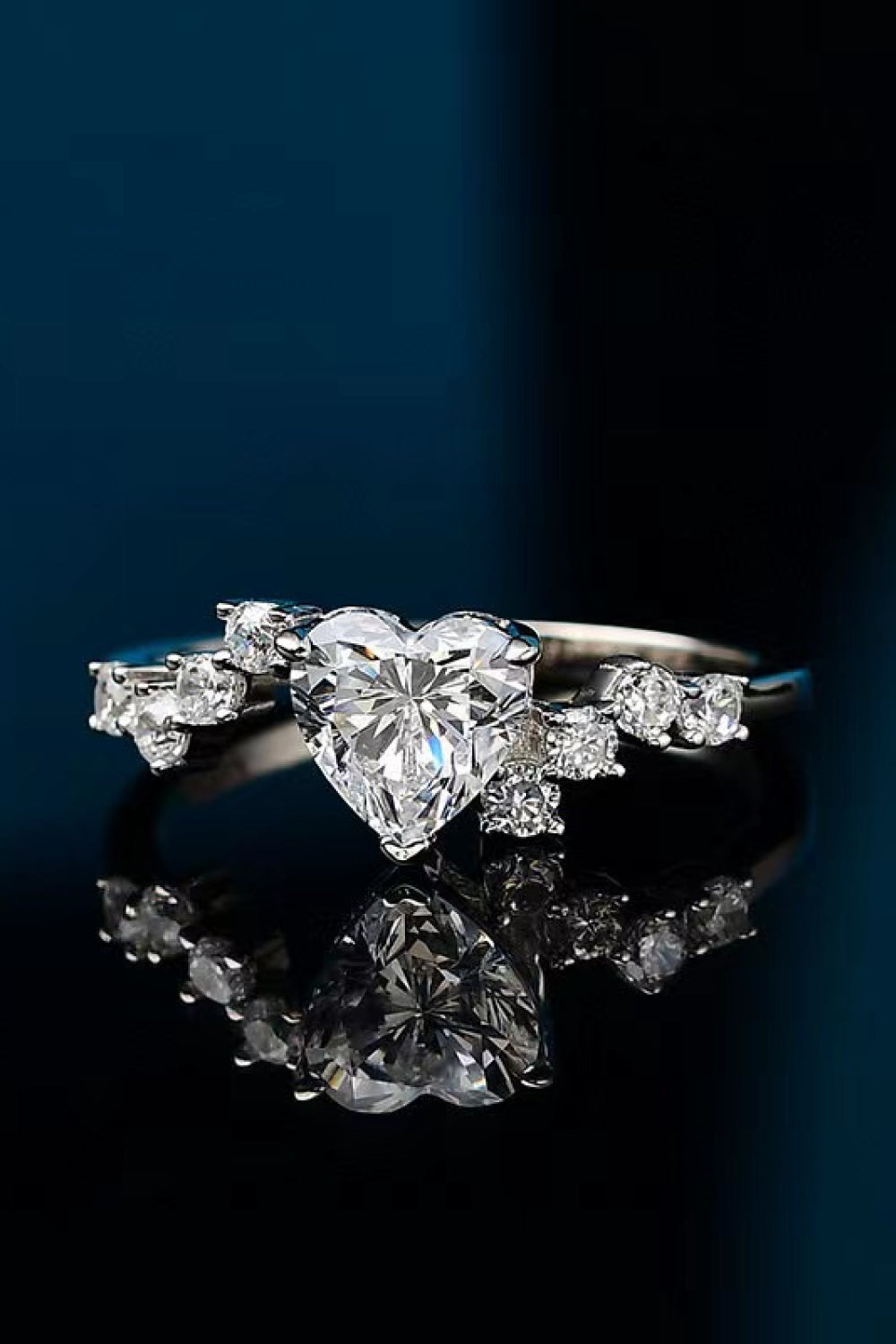 Heart Harmony Moissanite 925 Sterling Silver Ring
