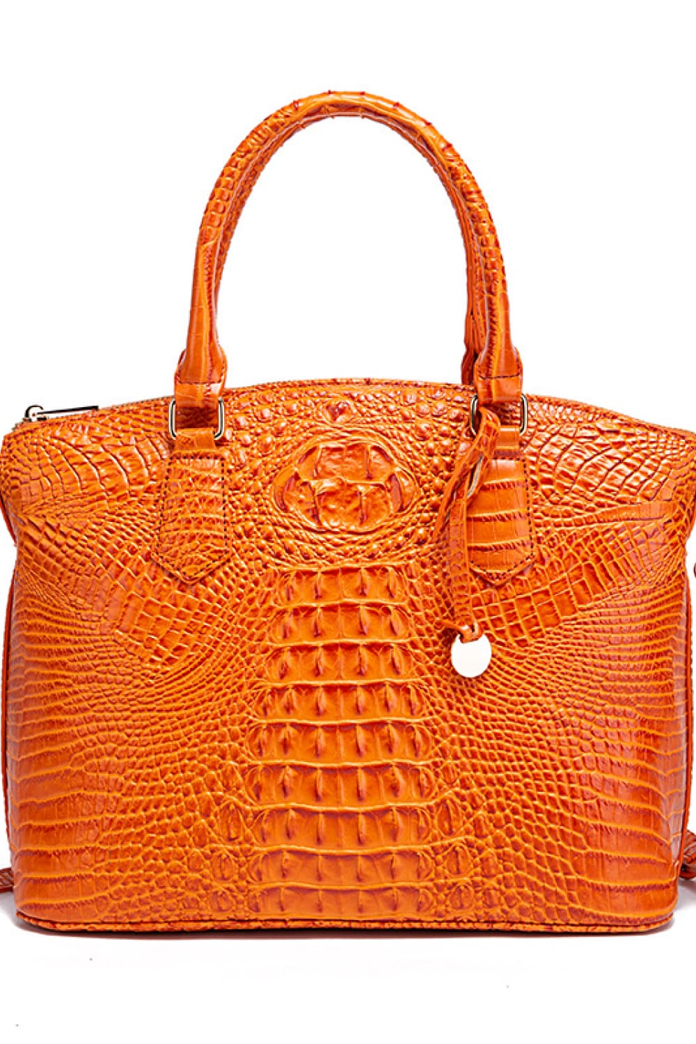 SophistiCroc Embossed Satchel Leather Handbag