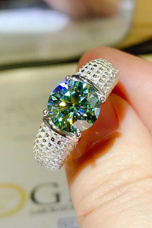 Cosmic Glow 3K Moissanite Stone Ring