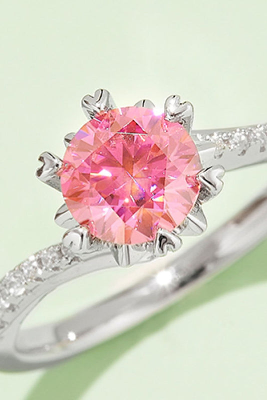 Sunny Tones 1 Carat Moissanite 925 Sterling Silver Ring