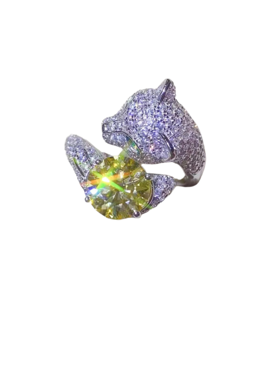 Lioness 2K Yellow Moissanite Ring