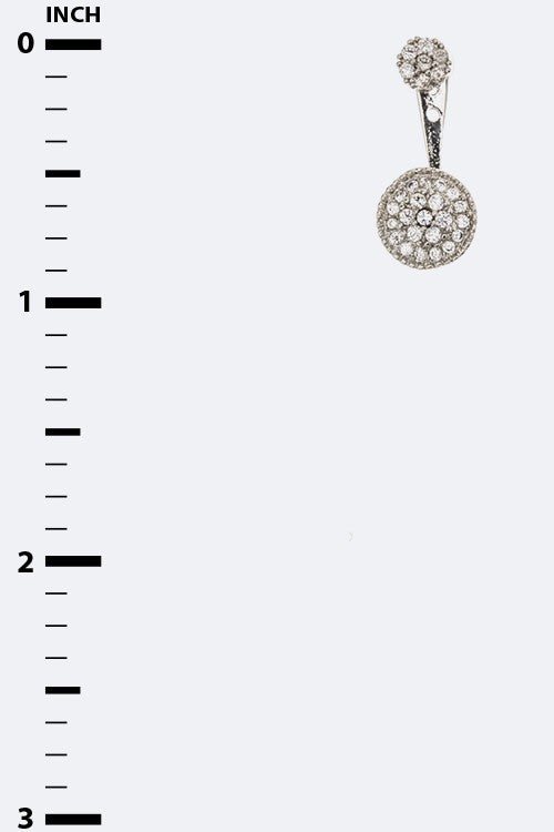 Cluster Drop Cubic Zirconia Earrings