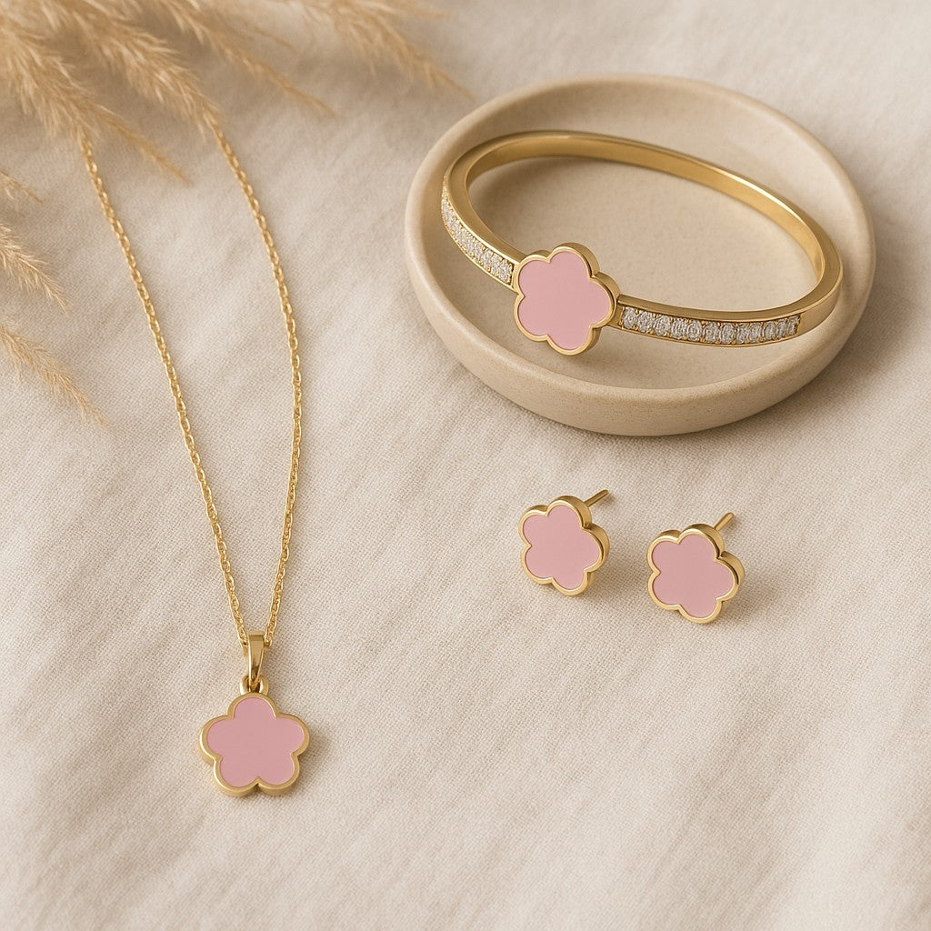 Five Petal 3 Piece Jewelry Set