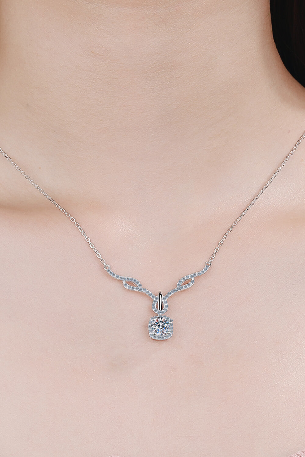 Artisan Allure Formal Moissanite Necklace