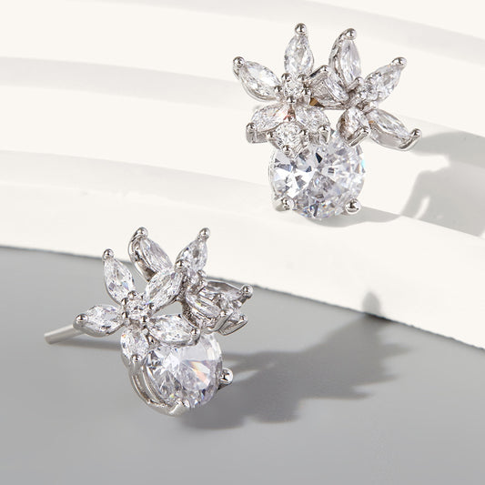 Petal Perfection Zircon Stud Earring