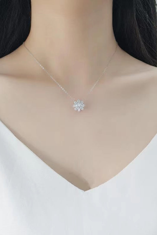 Floral Mirage Moissanite Pendant Necklace