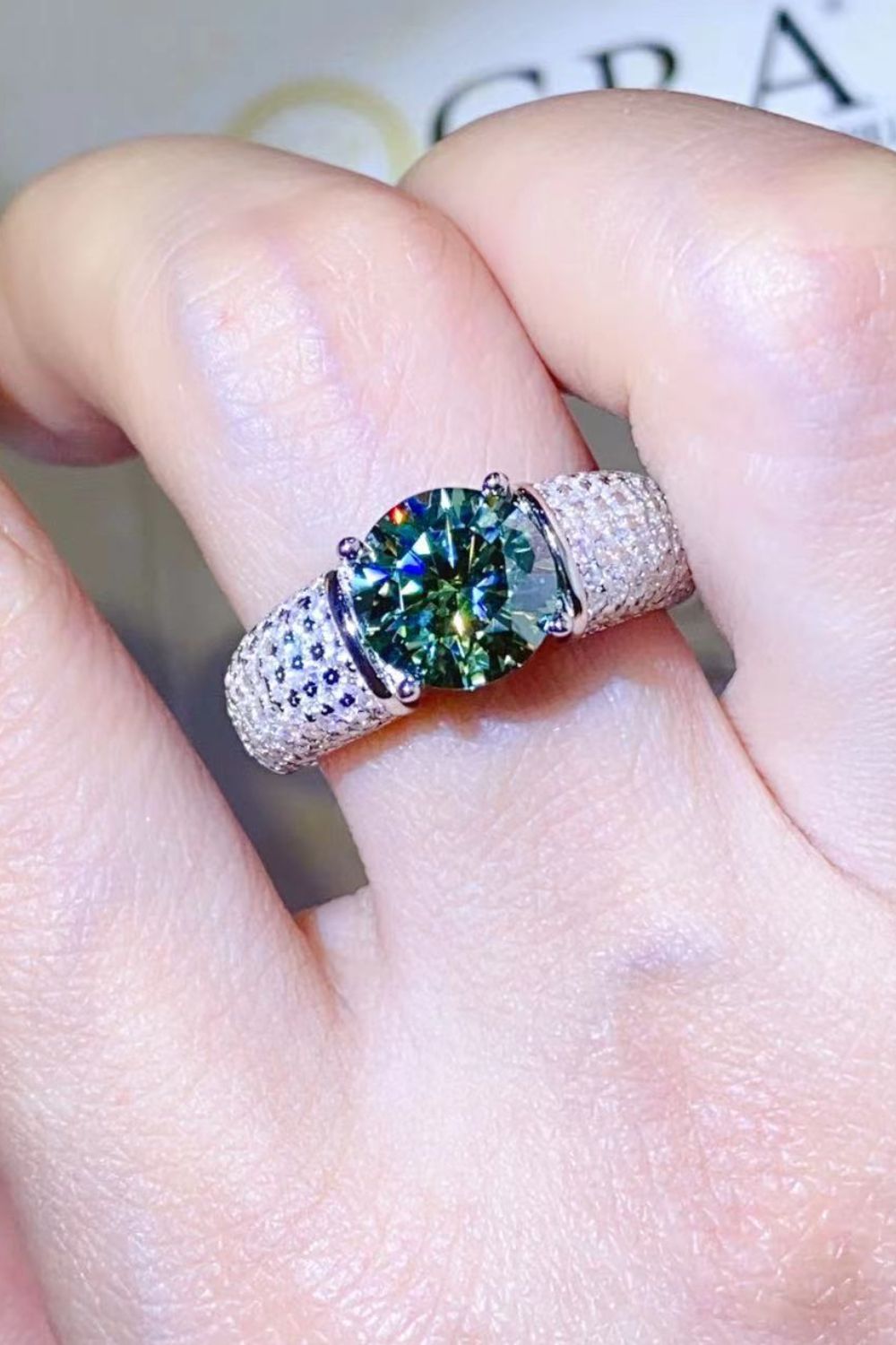 Cosmic Glow 3K Moissanite Stone Ring