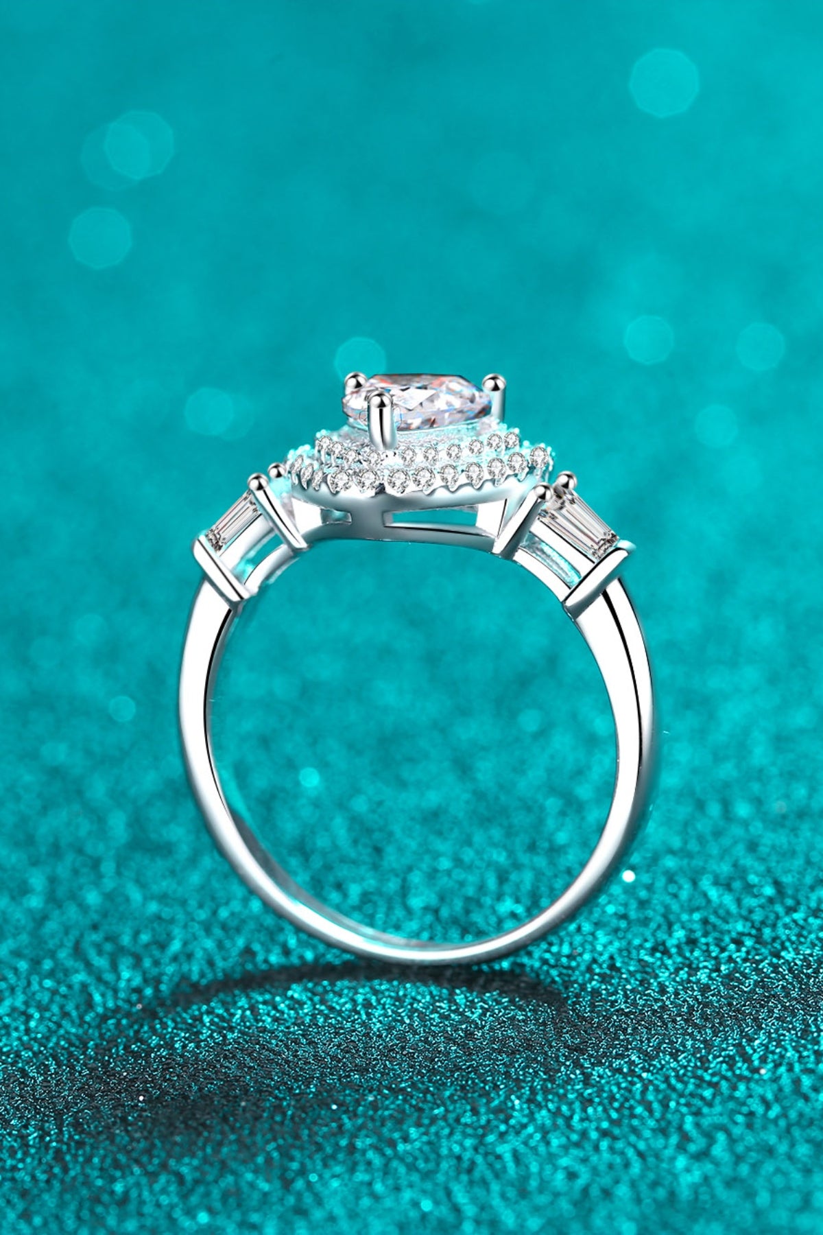 Eternal Love Heart Ring 1K Moissanite 925 Sterling Silver