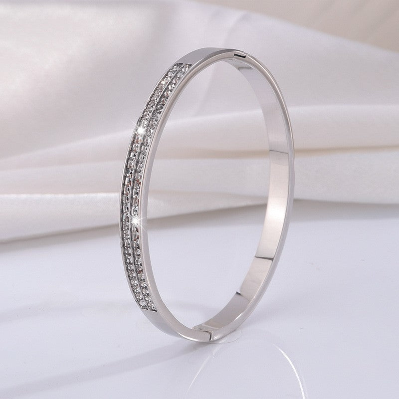Charm & Dazzle Double Row Crystal Bracelet