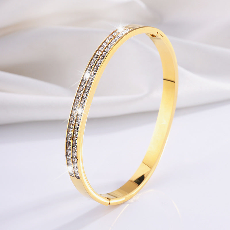 Charm & Dazzle Double Row Crystal Bracelet