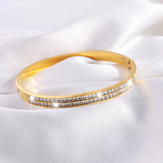 Charm & Dazzle Double Row Crystal Bracelet