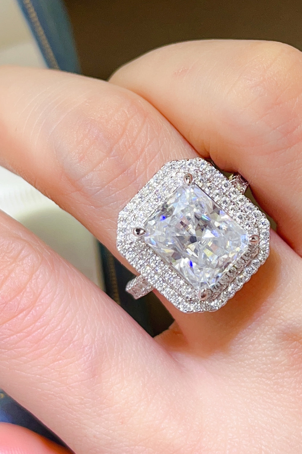 Cubic Dazzle 2 Carat Moissanite 925 Sterling Silver Ring