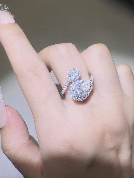 Enchanted Duo Bypass Ring in 925 Sterling Silver