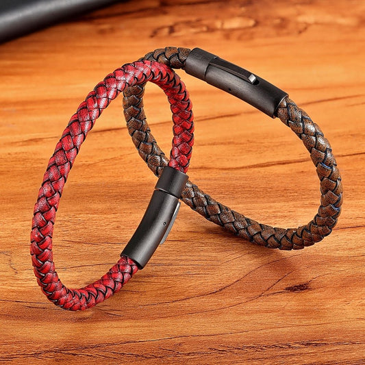 Classic Leather Woven Bracelet