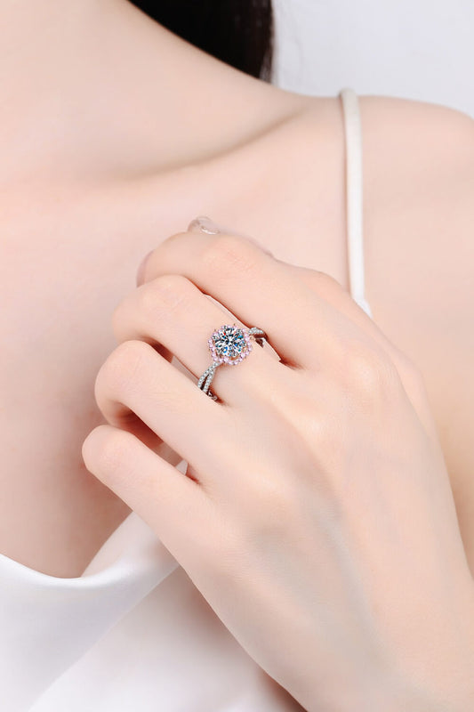 Blush La Fleur 1K Moissanite Floral Ring