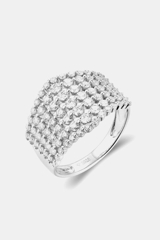 Twilight Sparkle Moissanite Ring 925 Sterling Silver Ring Platinum Plated