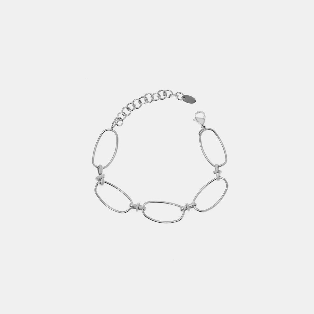 Oval Chain Bracelet in Gold Plated or Silver Tone